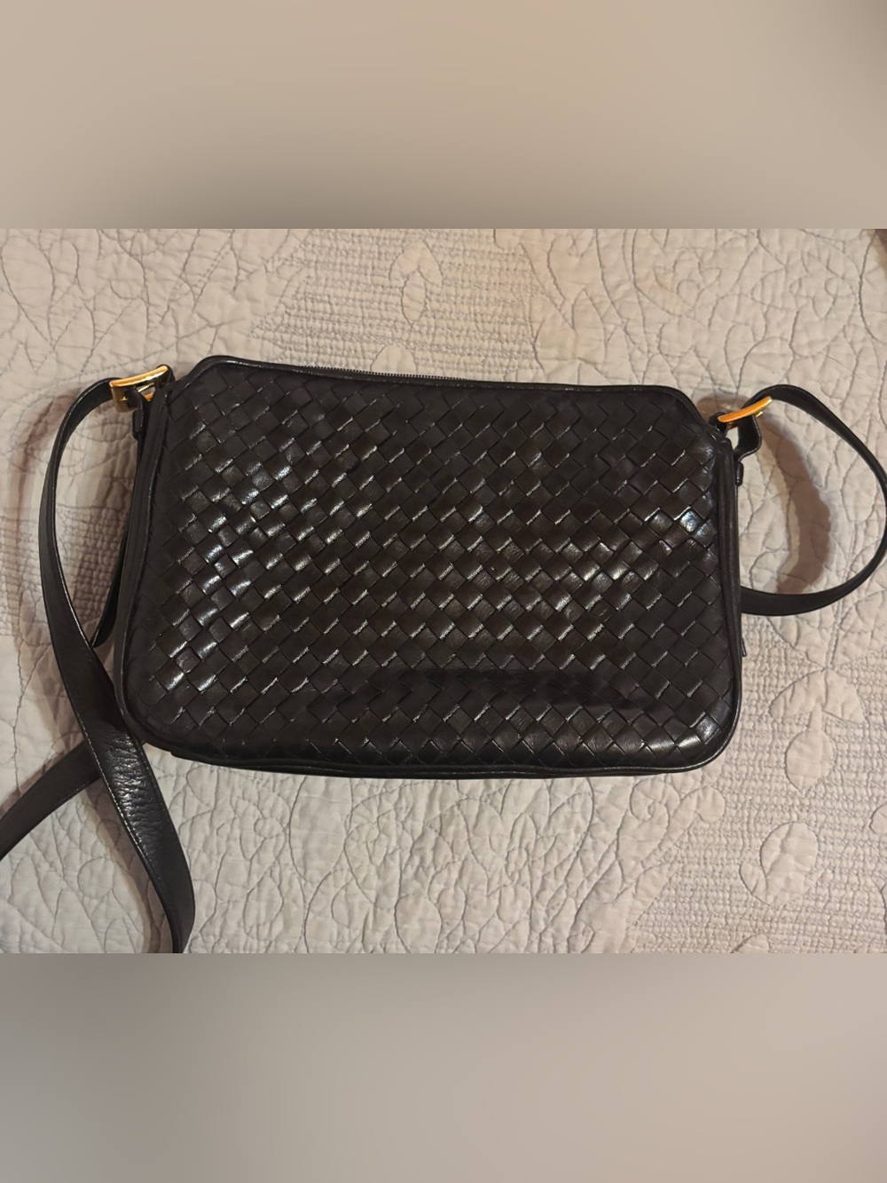 Vintage Aspects by Lisette woven leather handbag